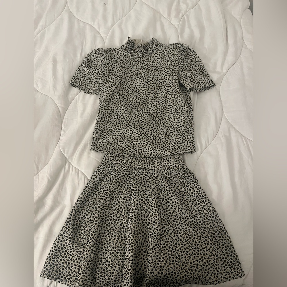 Two piece set: matching Zara skirt and top